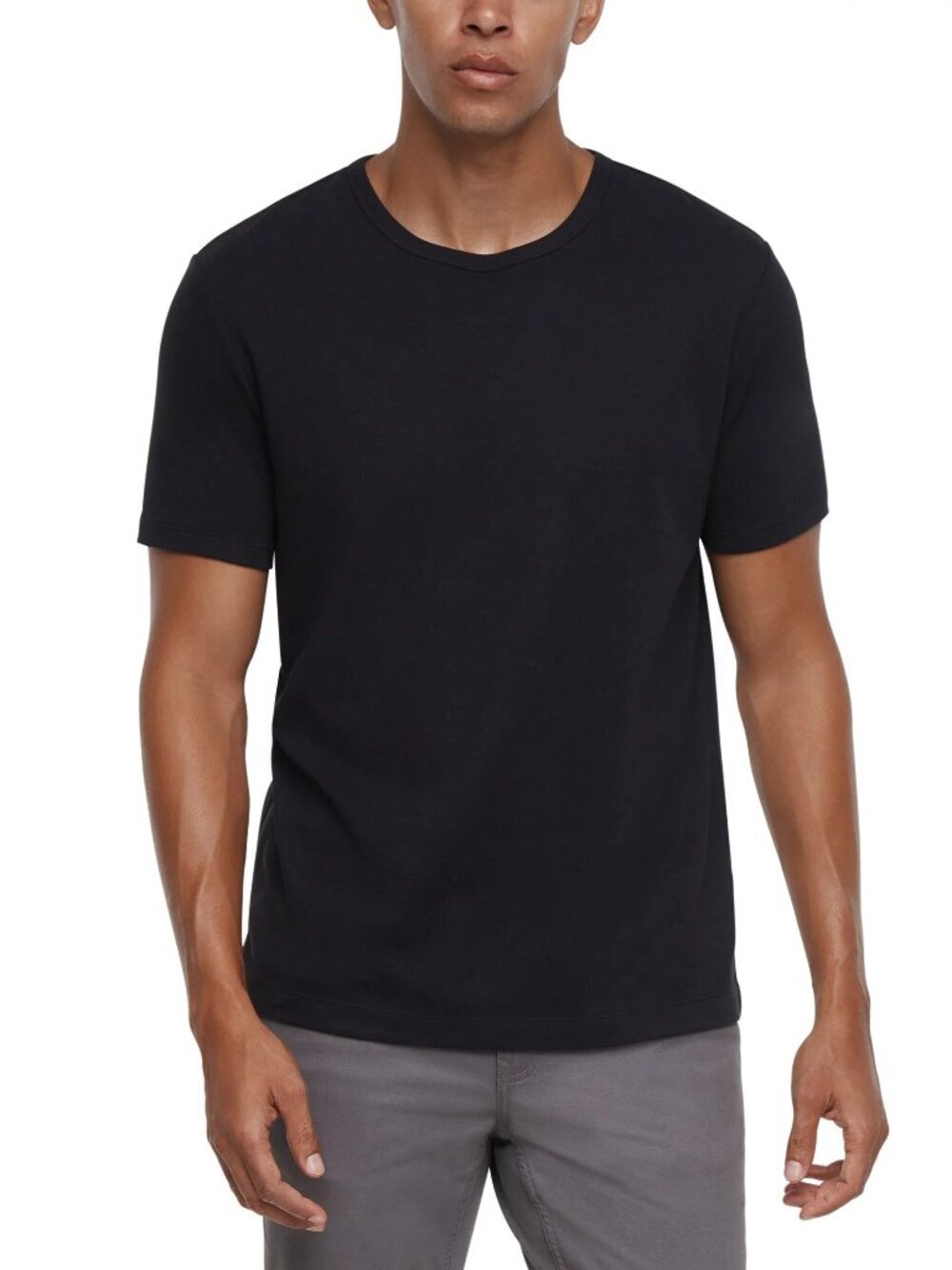 Banana Republic Luxe Touch Performance Cotton Short Sleeve Tee Black #A2430